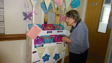 Mossley care home Residents enjoy chocolate cart
